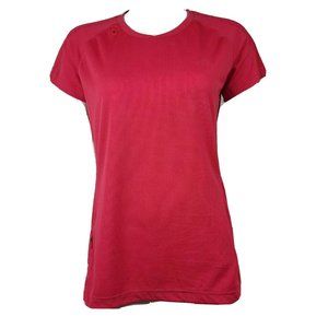 Adidas Top Womens Size L Large Solid All Pink Short Sleeve Supernova Athletic